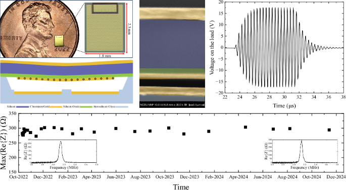 Wireless ultrasonic power transfer using a pre-charged CMUT structure with a built-in charge storage capacitor