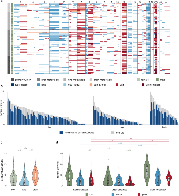 Cytogenetic signatures favoring metastatic organotropism in colorectal cancer
