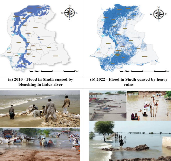 Flood risk susceptibility analysis in Larkana district Pakistan using multi criteria decision analysis and geospatial techniques