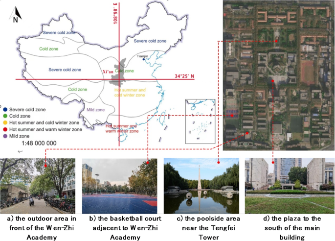 The study of outdoor thermal comfort in open spaces of cold climate campus