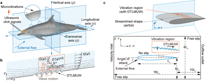 A novel aerodynamic drag-reduction mechanism using dolphin-inspired ultrasonic microvibrations