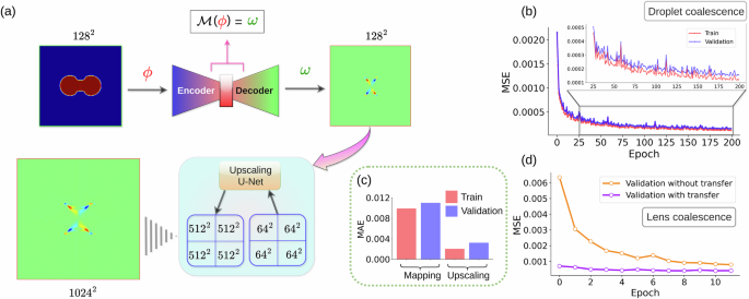 Convolutional neural network based reconstruction of flow-fields from concentration fields for liquid-droplet coalescence
