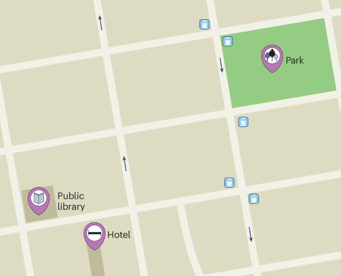 Representing place locations and orientations in cognitive maps