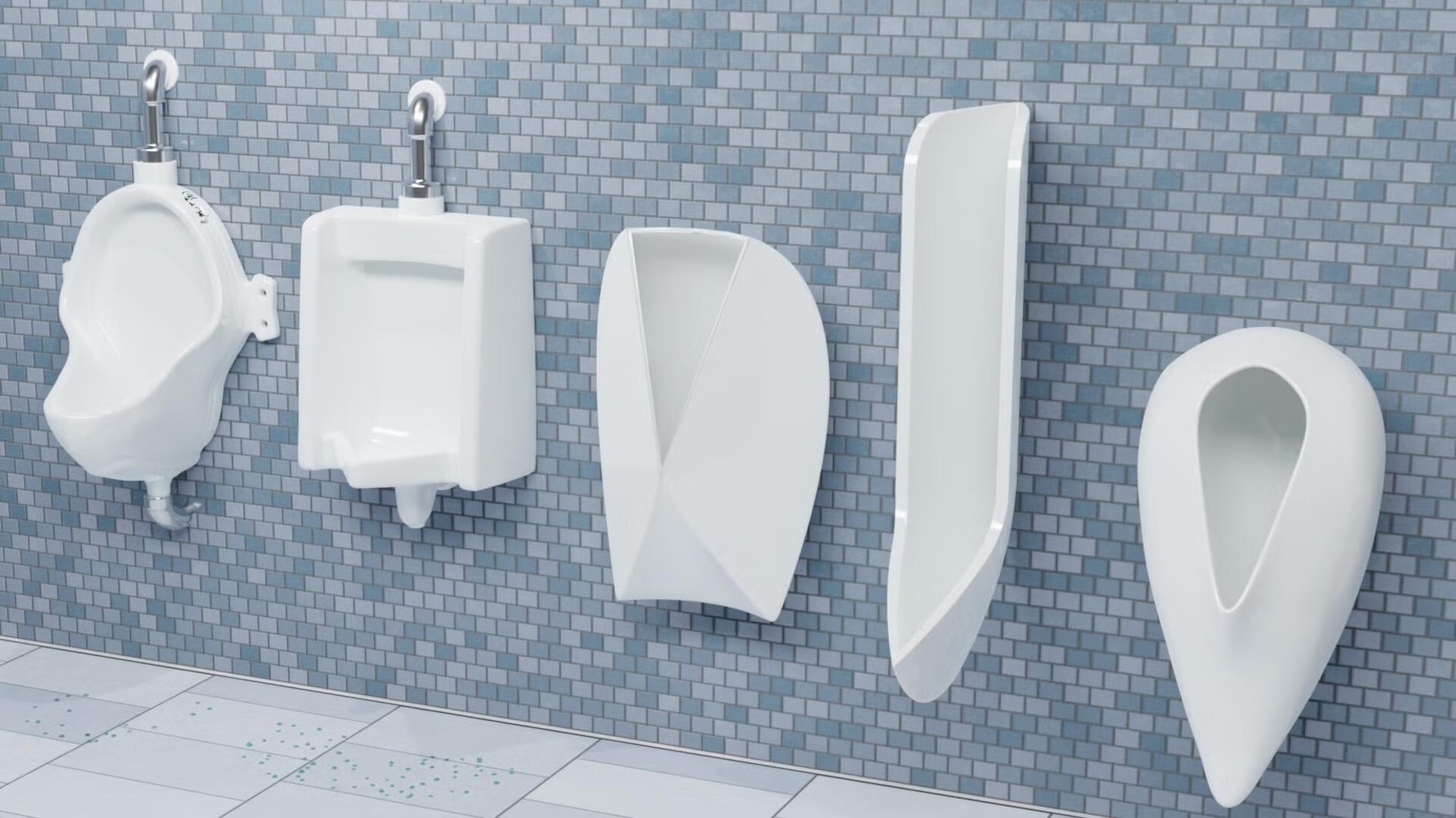 New urinal designs use physics to prevent pee splashback