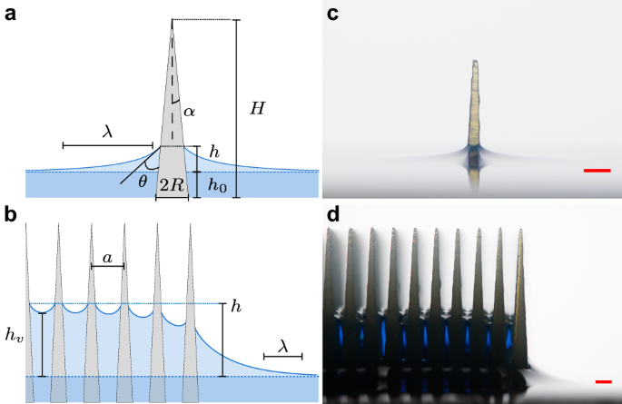 3D-printed spines for programmable liquid topographies and micromanipulation