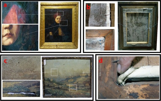 Effect of iron rust on color layer and structural integrity of historical oil paintings