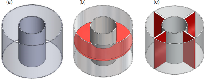 Development of freezing process of phase change materials in cylindrical thermal energy storage tanks with various fin configurations