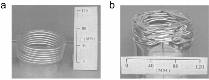 Axial collapse behavior of stainless steel circular tubes with thin walls in diamond mode