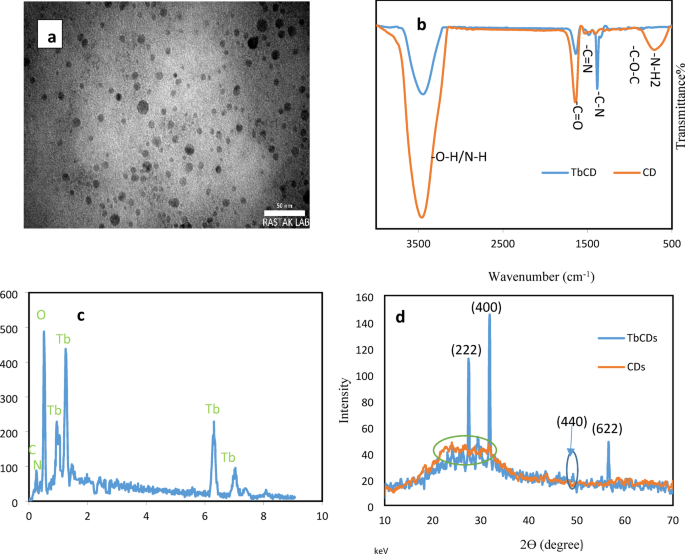 Tb doped carbon dots as a platform for fluorescence ratiometric and colorimetric sensor for deferasirox