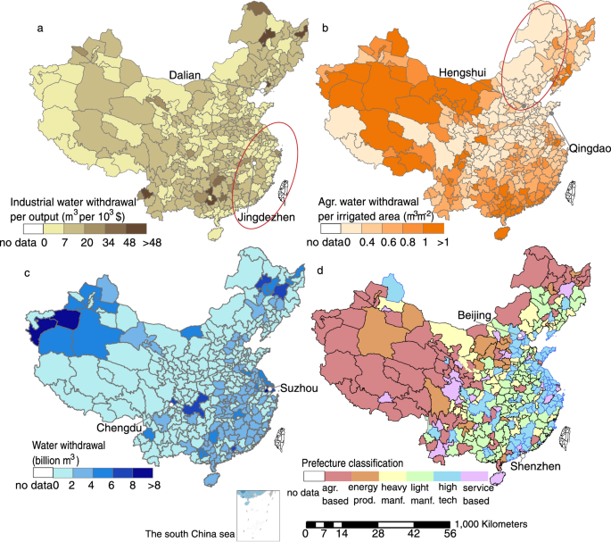 Water-saving strategies across prefectures should target the manufacturing and agriculture sectors in China