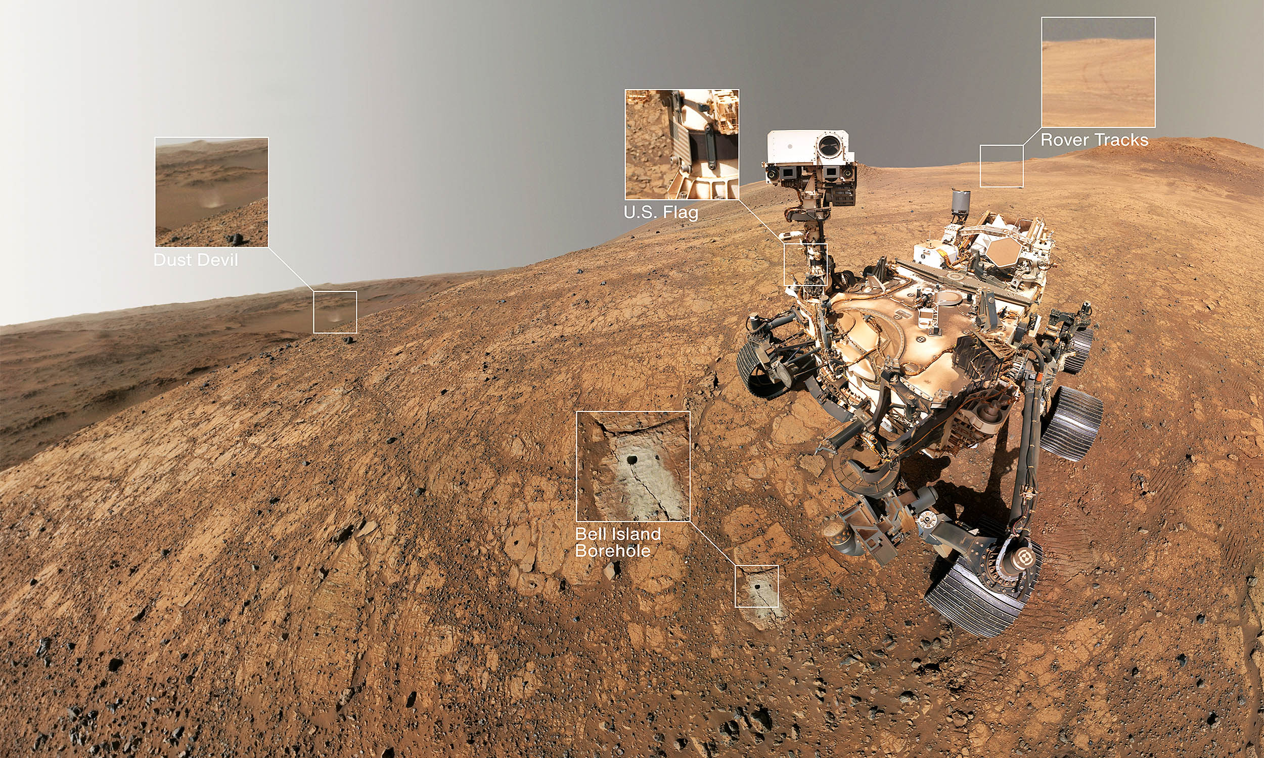 Perseverance rover captures a surprise dust devil in a self-portrait