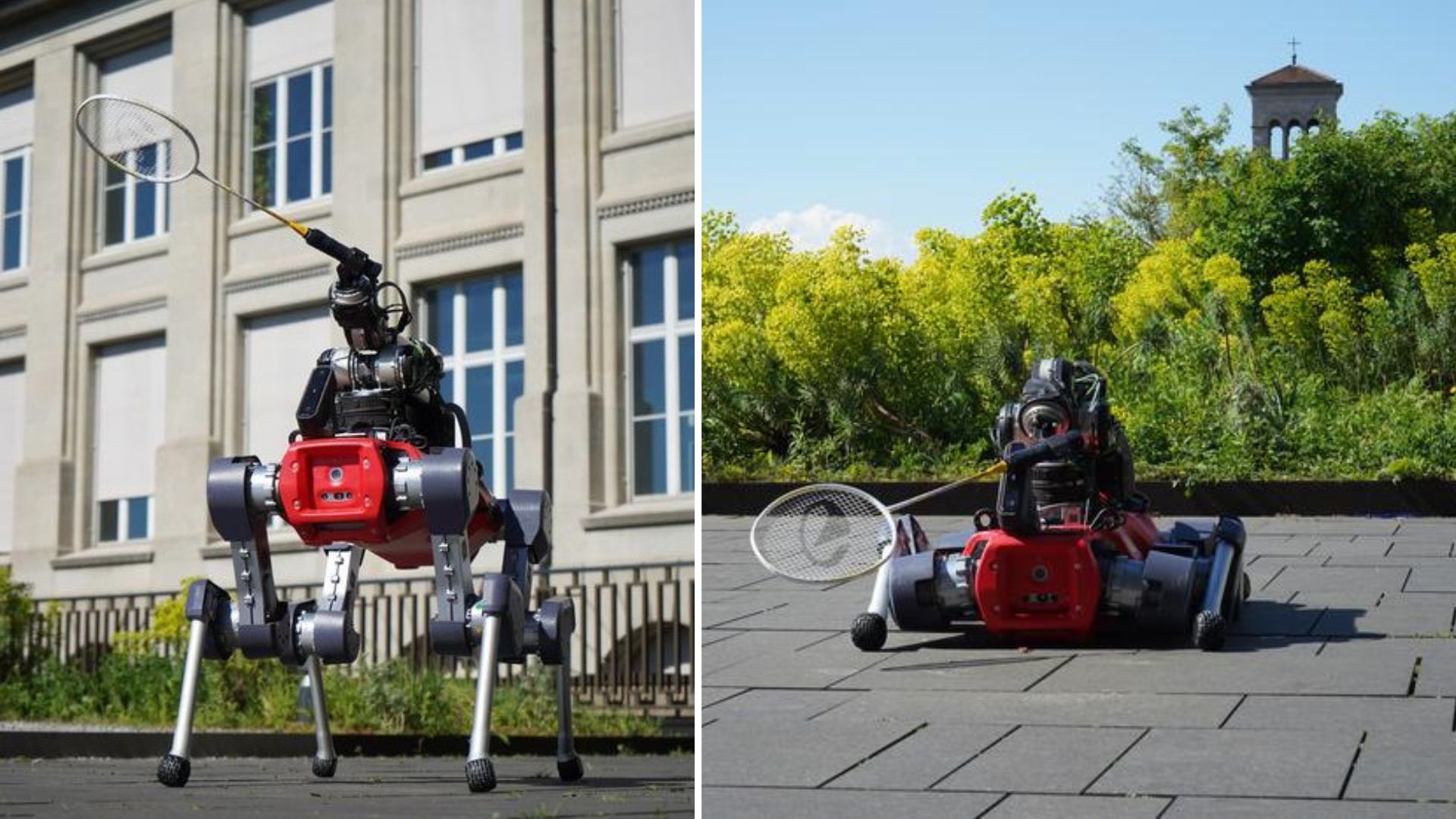 ANYmal-D robot plays badminton with amazing agility, precision