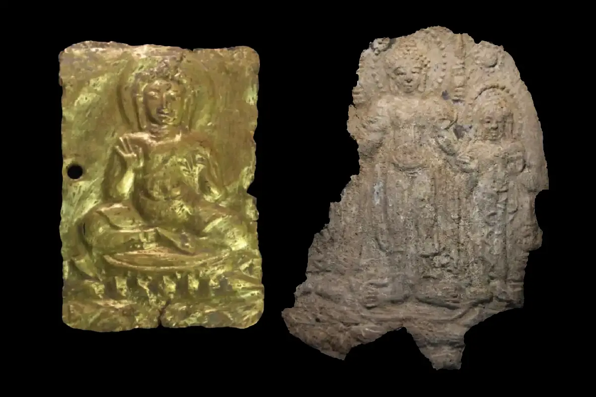 Buried Buddhist treasures found in temple complex