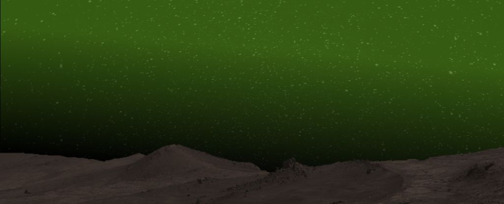 The Martian Night Sky Was Seen Turning Green in a Stunning First : ScienceAlert