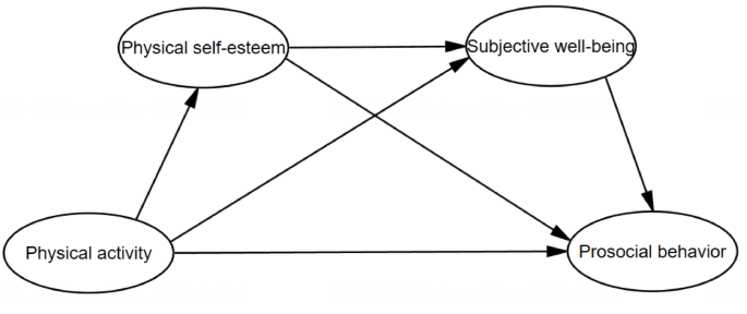 Mediating effects of physical self-esteem and subjective well-being on physical activity and prosocial behavior among college students