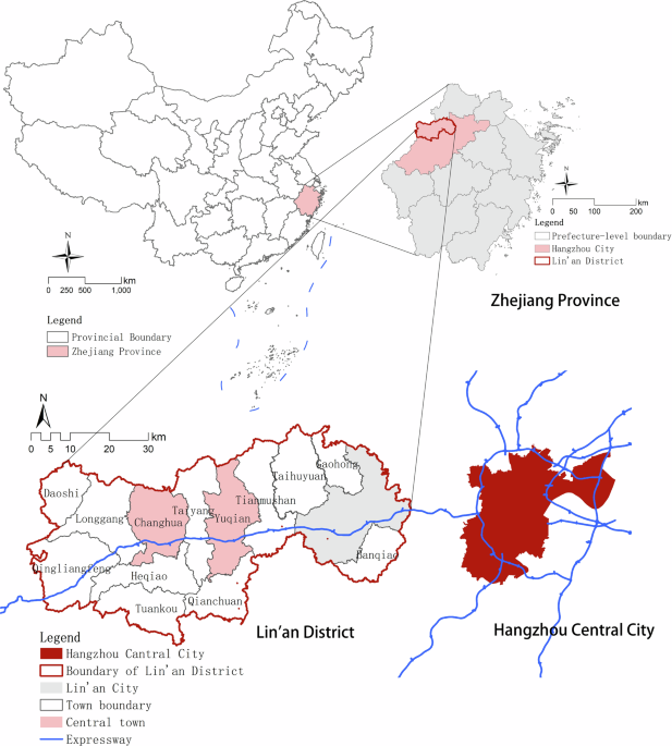 Town-village spatial restructuring in developed regions of China from the perspective of resident travel: a case of Lin’an district, Hangzhou