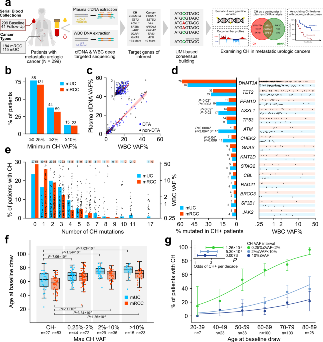 Clonal hematopoiesis in metastatic urothelial and renal cell carcinoma