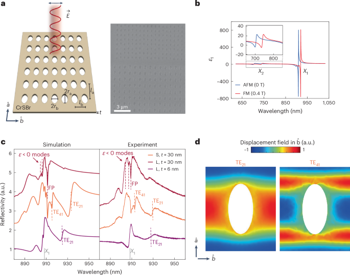 Tunable nanophotonic devices and cavities based on a two-dimensional magnet