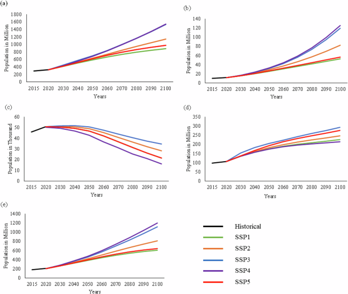 Gridded Population Structure Datasets for the Indus River Basin under Shared Socioeconomic Pathways 2020–2100