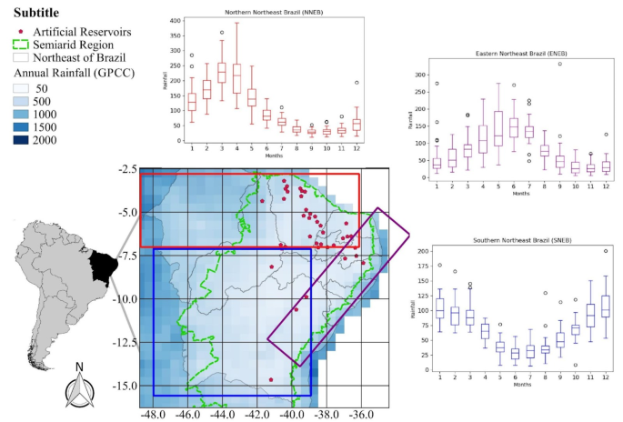 Effects of atmospheric systems operating in the Northeast of Brazil on the volumes of artificial reservoirs