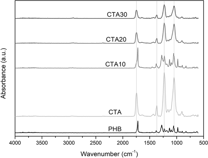 Controlled biodegradability of polyhydroxybutyrate via surface coating with cellulose triacetate