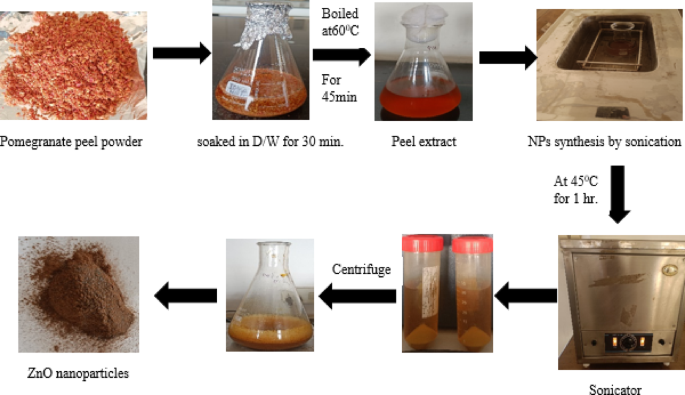 A comparative investigation of ultrasonication and magnetic stirring methods for green synthesis of zinc oxide nanoparticles using Punica granatum peels
