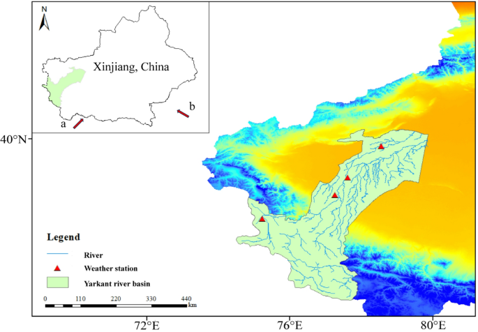 Characteristics of climate change and monsoon circulation factors of Yarkant River Basin, China