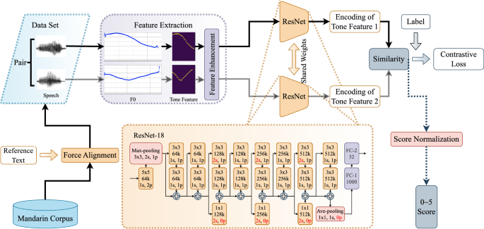 Evaluating Mandarin tone pronunciation accuracy for second language learners using a ResNet-based Siamese network