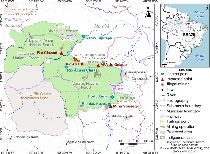 Composition of the freshwater decapod crustacean communities in an area of mining in Brazilian Amazonia and the variation related to environmental parameters