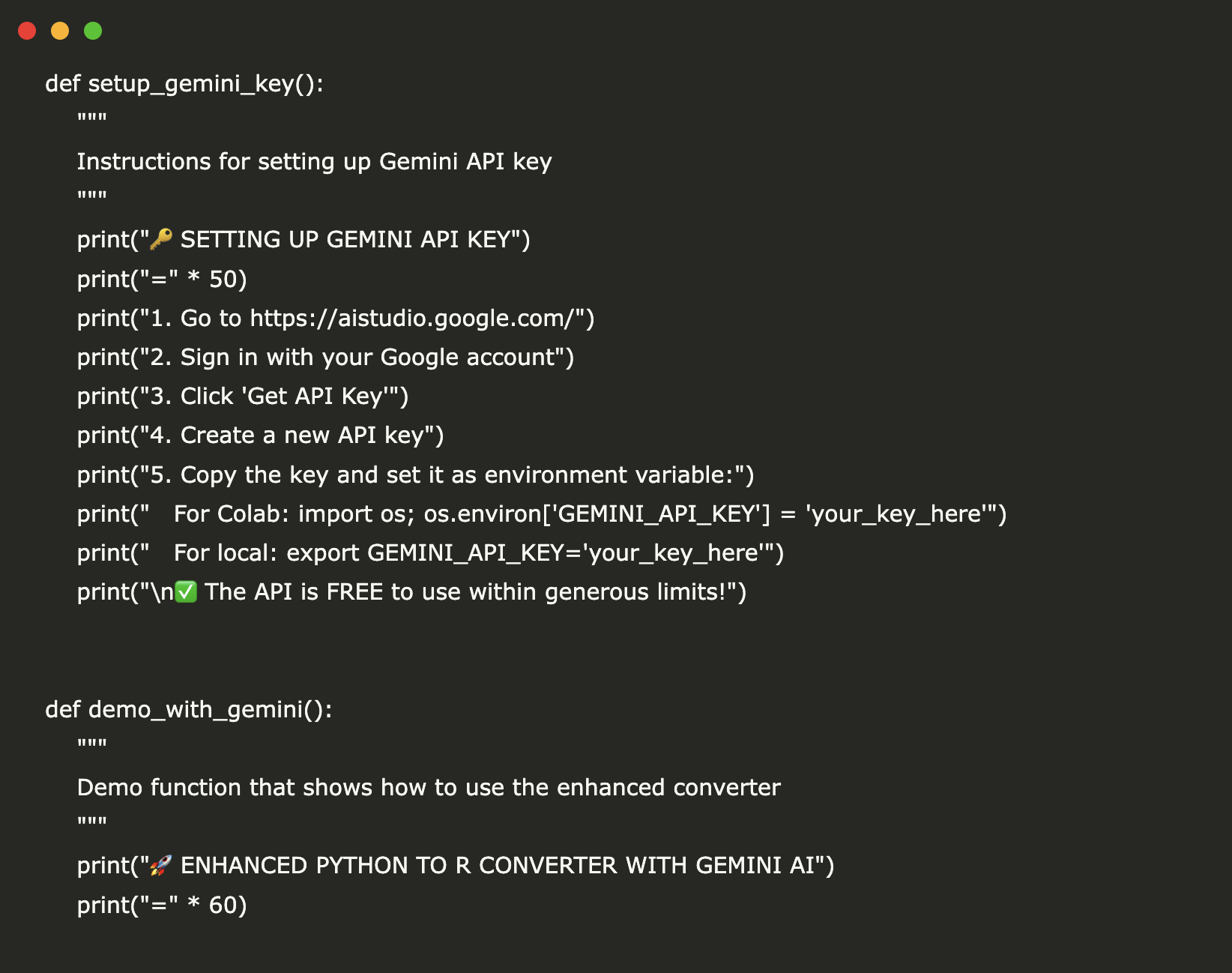Building a Smart Python-to-R Code Converter with Gemini AI-Powered Validation and Feedback
