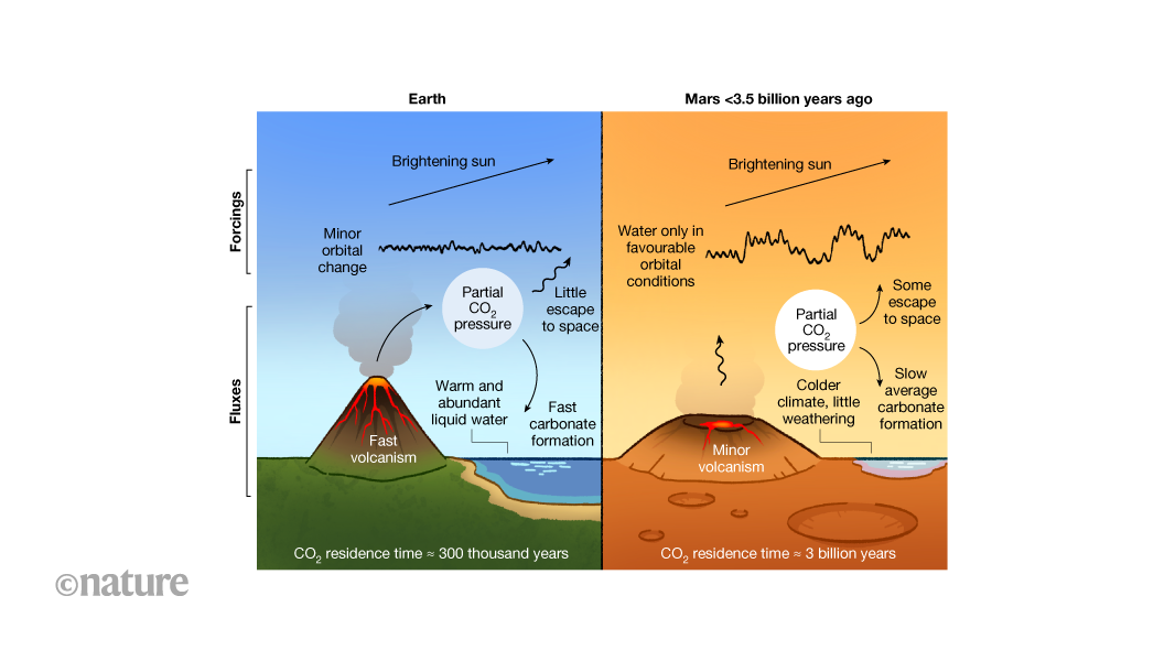 Changes in Mars’s habitability could have been driven by carbonate formation and transient oases