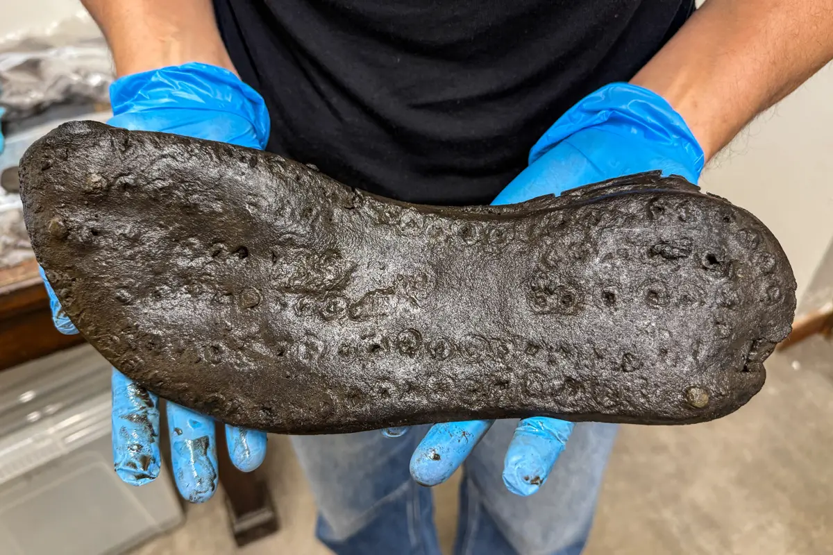 Cache of Roman footwear unearthed at Magna Roman Fort