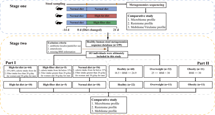 High-fat and low-fiber diet elevates the gut resistome: a comparative metagenomic study
