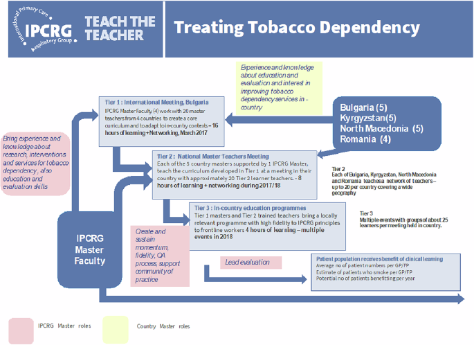 Building primary care capacity to treat tobacco dependence: Lessons from evaluating a Teach the Teacher programme in low- and middle-income countries