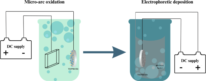 Hybrid enrichment of Ti13Nb13Zr alloy with zinc ions and silver nanoparticles using a combination of micro-arc oxidation and electrophoretic deposition