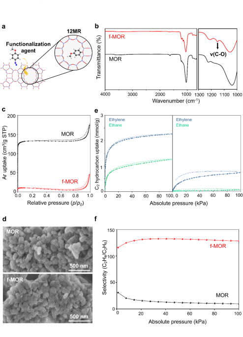 Enhanced ethylene/ethane selectivity of PI membrane with functionalized zeolite addition