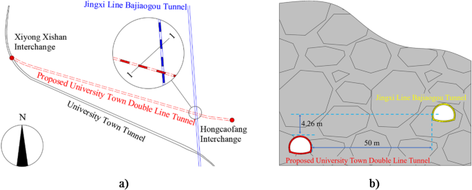 Study on the influence of blasting on the structural stability of newly-built and adjacent tunnels