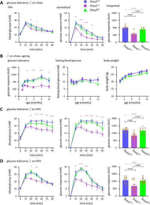 P-Rex2 suppresses glucose uptake into liver and skeletal muscle through different adaptor functions