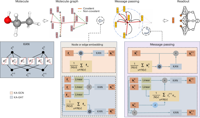 Kolmogorov–Arnold graph neural networks for molecular property prediction