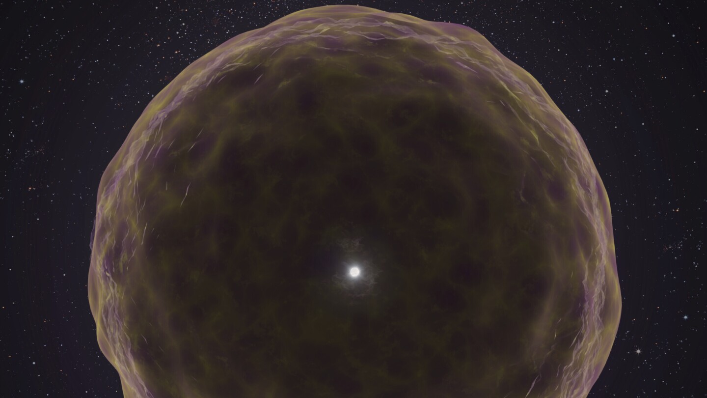 A supernova explosion reveals a dying star’s insides