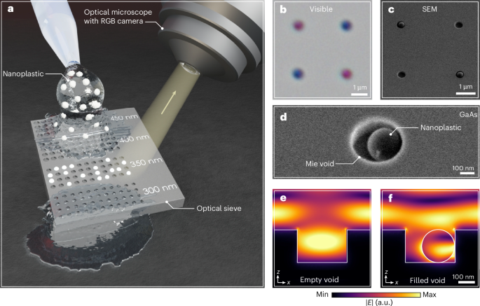 Optical sieve for nanoplastic detection, sizing and counting