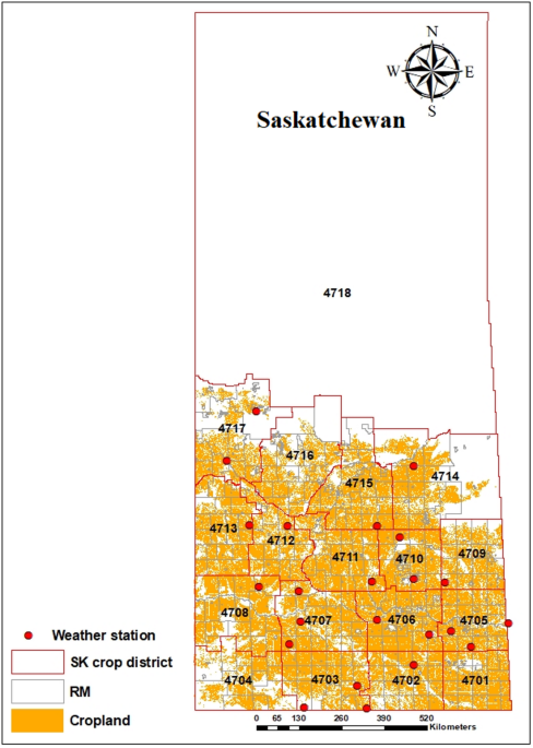 Assessment and mapping of climate change impacts on spring wheat yield in Southern Saskatchewan using DSSAT and high-resolution RCM projections