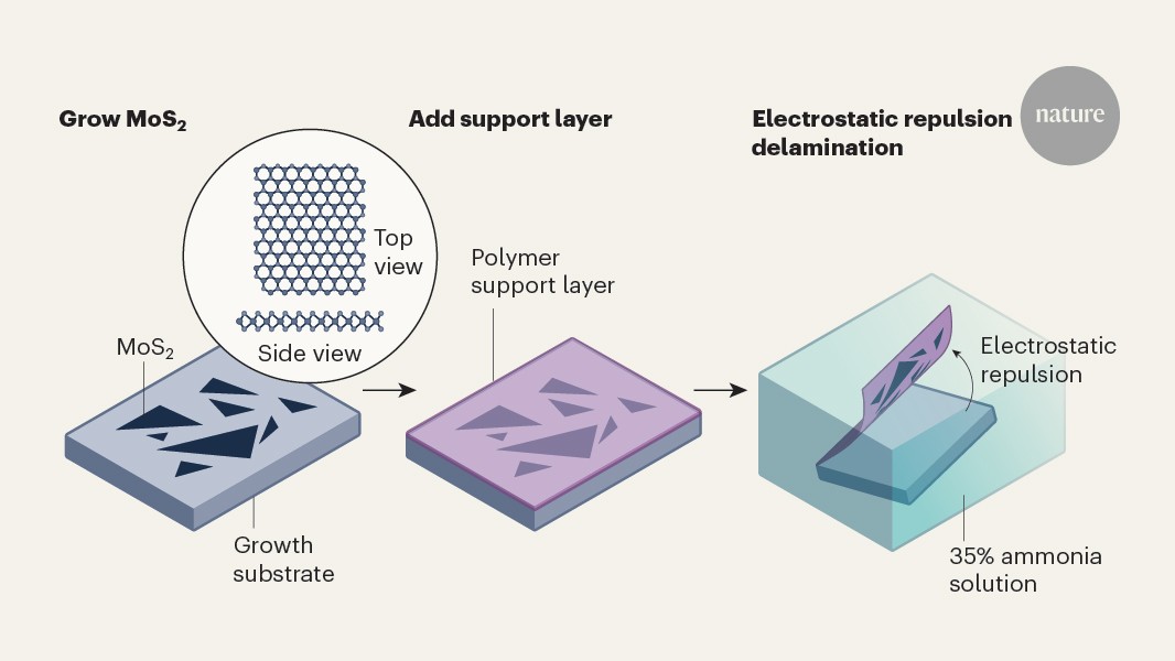 Electrostatic-based transfer keeps 2D materials ultra-clean