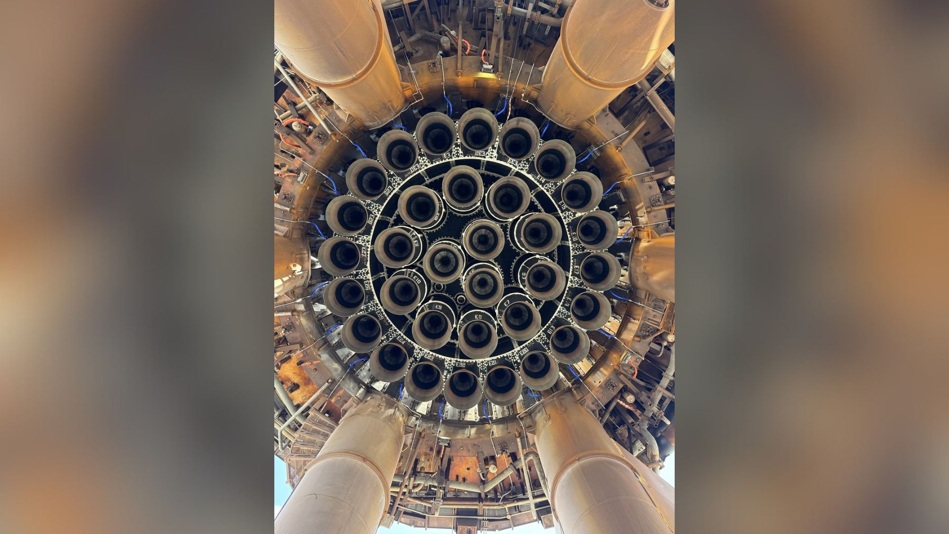 33 hungry SpaceX Raptors from below photo of the day for Sept. 1, 2025
