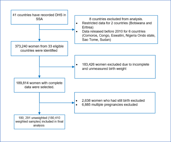 Age-related disparities and spatial distribution of low birthweight in sub-Saharan Africa: using data from demographic and health survey