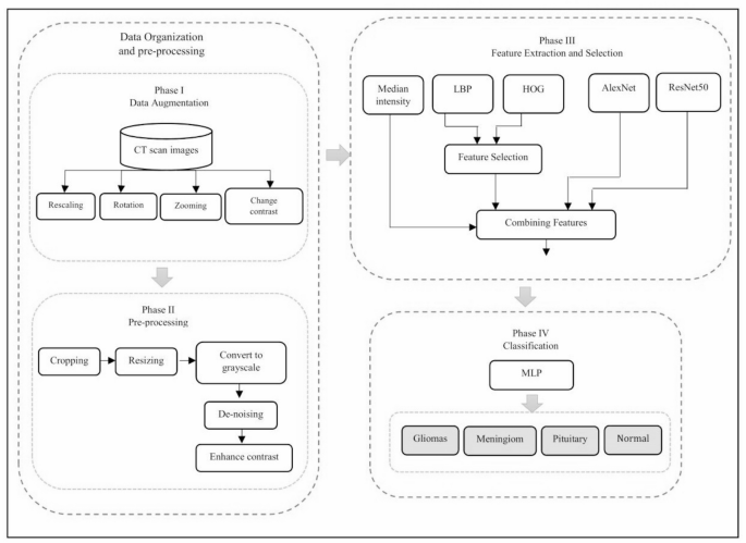 Detection and classification of brain tumor using a hybrid learning model in CT scan images