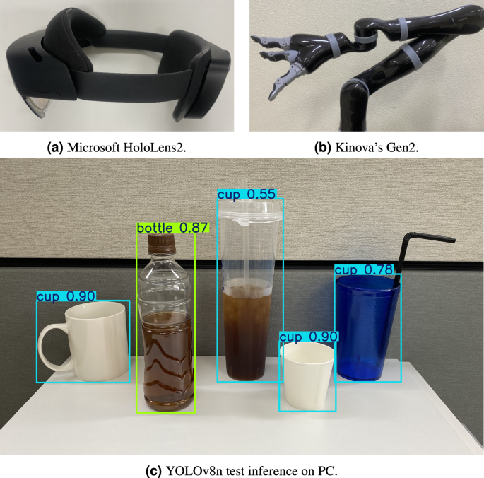 Robotic arm control by augmented reality-assisted object detection