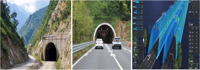Simulation analysis of traffic flow stability for intelligent connected vehicles at mountain tunnel entrances considering nonlinear coupling effects