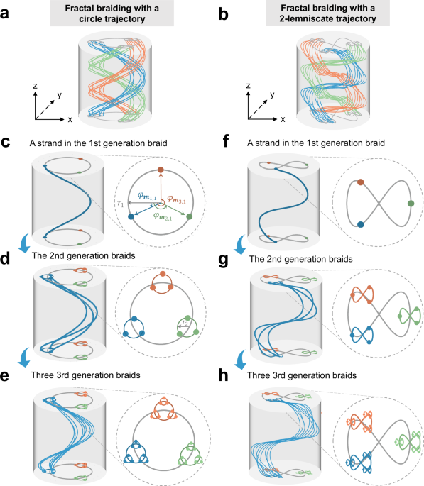 Topological fractal braiding of non-Hermitian bands