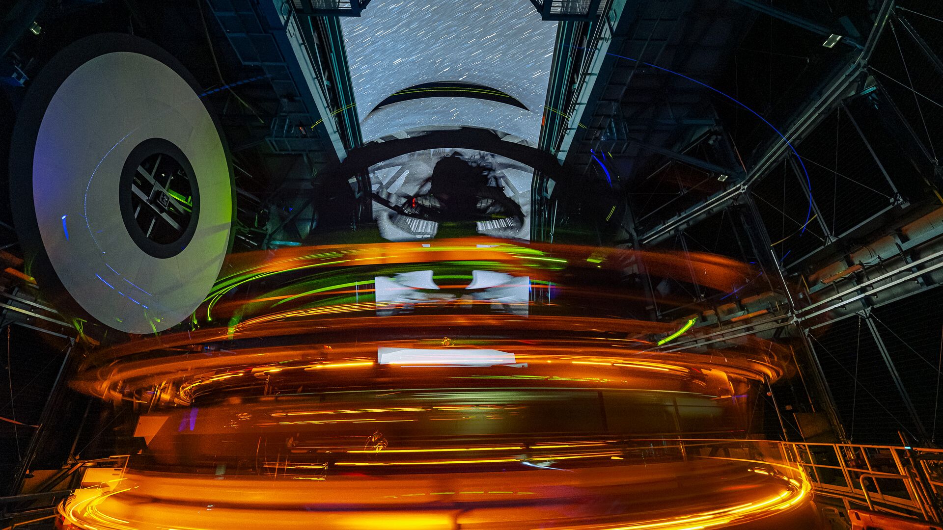 Rubin Observatory spins beneath the stars photo of the day for Oct. 13, 2025